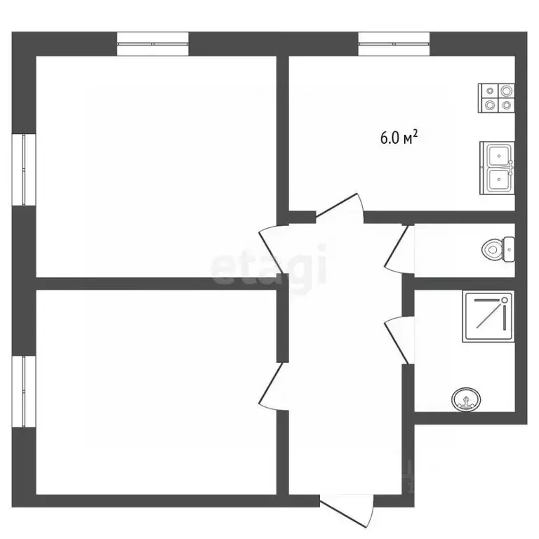 2-к кв. Московская область, Химки ул. Победы, 6/20 (51.1 м) - Фото 2