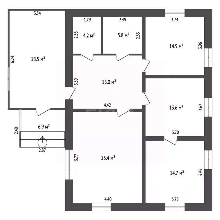 Дом в Челябинская область, Увельский муниципальный округ, с. Половинка ... - Фото 2