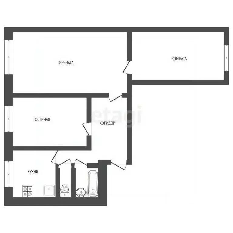 3-к кв. Владимирская область, Ковров Муромская ул., 33 (58.5 м) - Фото 2