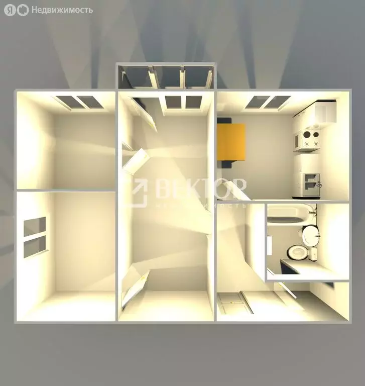 3-комнатная квартира: Ярославль, улица Писемского, 56 (43 м) - Фото 2