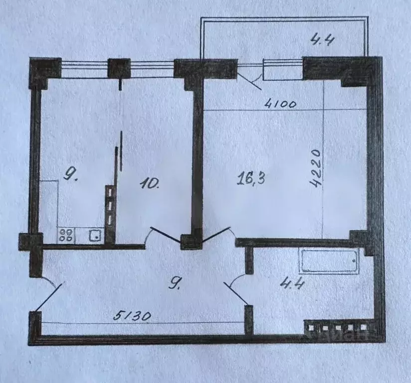 2-к кв. Иркутская область, Иркутск Провиантская ул., 10 (52.0 м) - Фото 1