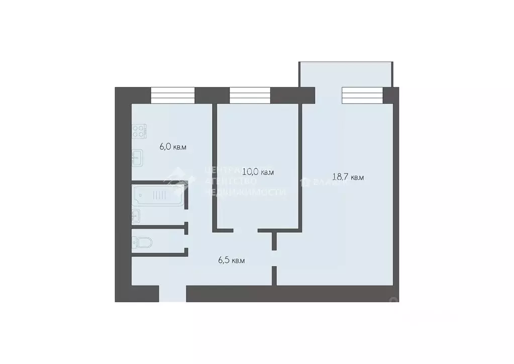 2-к кв. Рязанская область, Рязань Березовая ул., 12 (44.9 м) - Фото 2