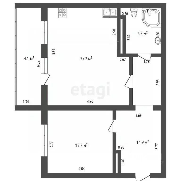 2-к кв. Забайкальский край, Чита ул. Токмакова, 7 (67.7 м) - Фото 1