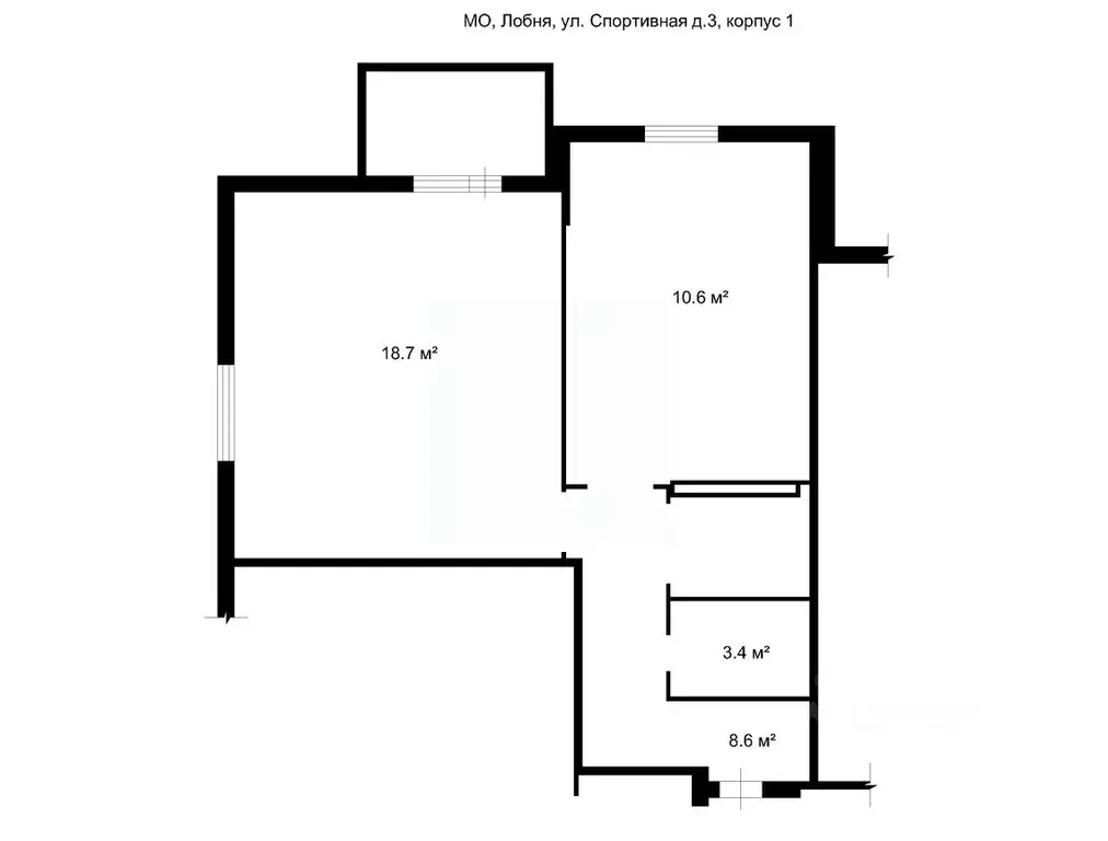 1-к кв. Московская область, Лобня Спортивная ул., 3к1 (43.0 м) - Фото 1