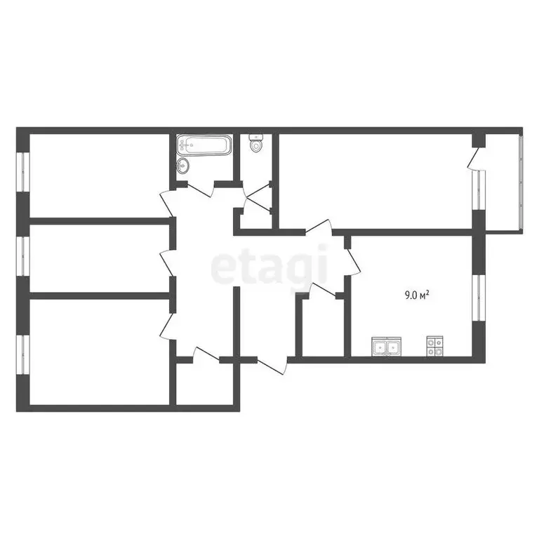 4-комнатная квартира: Муром, Муромская улица, 23/2 (76.3 м) - Фото 0
