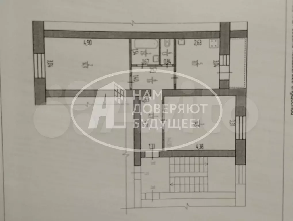 2-к. квартира, 49 м, 5/5 эт. - Фото 0