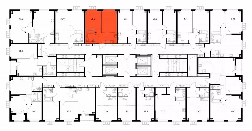 1-к. квартира, 35,7 м, 23/30 эт. - Фото 1