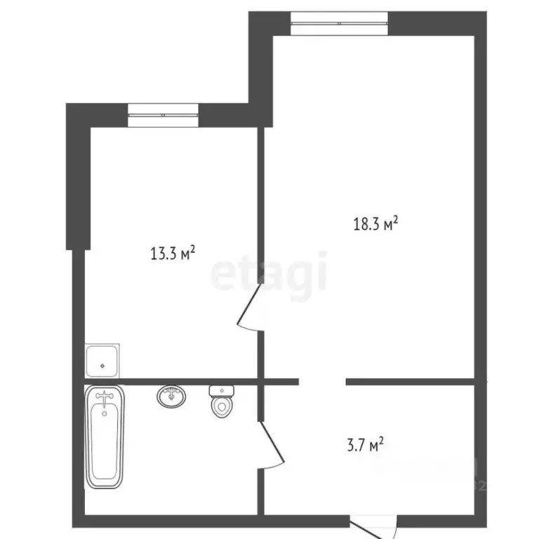 1-к кв. Красноярский край, Красноярск ул. Глинки, 3а (39.9 м) - Фото 1