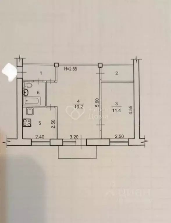 2-к кв. Волгоградская область, Волгоград Загорская ул., 21 (45.6 м) - Фото 2