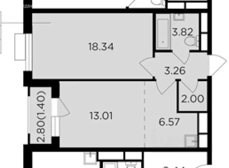 2-комнатная квартира: Москва, Электролитный проезд, 7А (55 м) - Фото 1