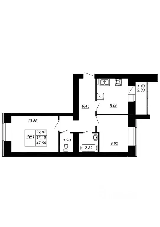 2-к кв. Татарстан, Зеленодольский район, Осиновское с/пос, с. Осиново ... - Фото 1