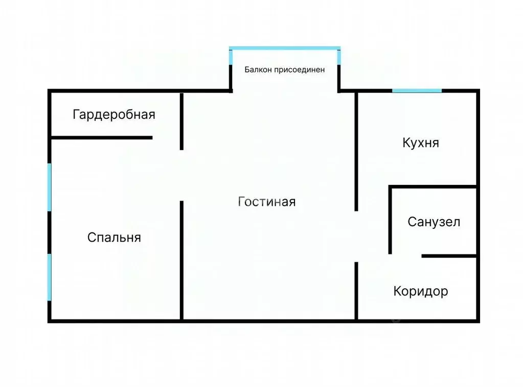2-к кв. Краснодарский край, Сочи Гагарина мкр, бул. Цветной, 34 (45.7 ... - Фото 2