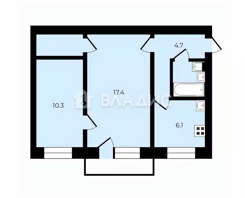 2-к кв. Московская область, Королев ул. Горького, 25 (44.0 м) - Фото 2