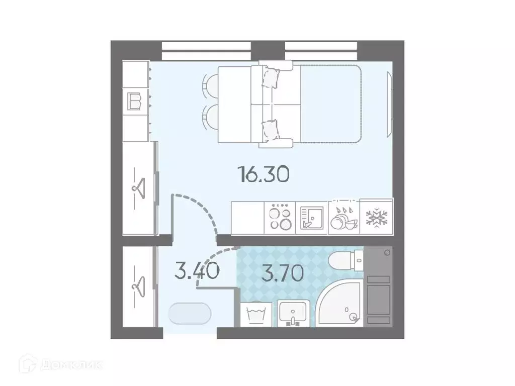 Продаётся квартира-студия, 22.8 м - Фото 0