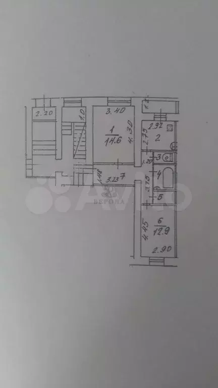 2-к. квартира, 50,5 м, 1/5 эт. - Фото 0