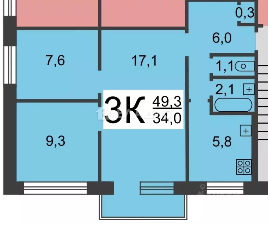 3-к кв. Нижегородская область, Нижний Новгород Щербинки жилрайон, 2-й ... - Фото 2