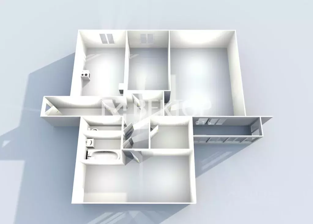 3-к кв. Ярославская область, Ярославль Алмазная ул., 1к6 (83.2 м) - Фото 1