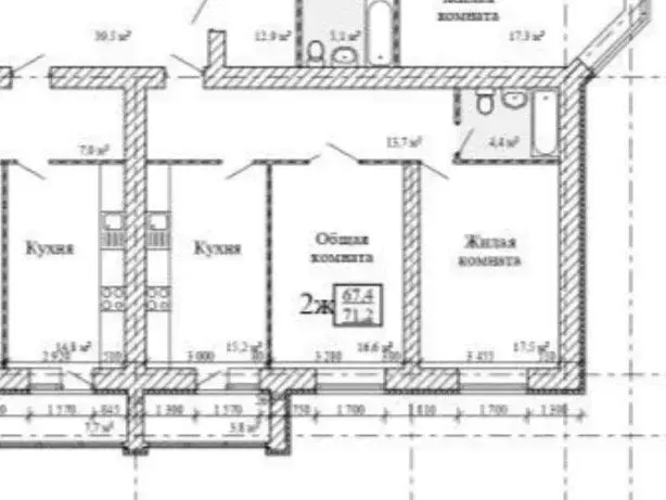 2-к кв. Тамбовская область, Тамбов Мичуринская ул., 25 (70.7 м) - Фото 0