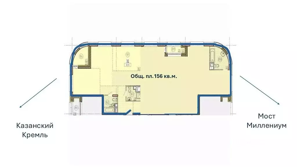 4-к кв. Татарстан, Казань ул. Алексея Козина, 2 (156.0 м) - Фото 2