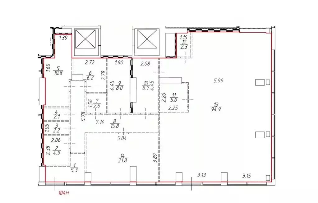 Торговая площадь в Москва Летниковская ул., 11к1 (102 м) - Фото 1