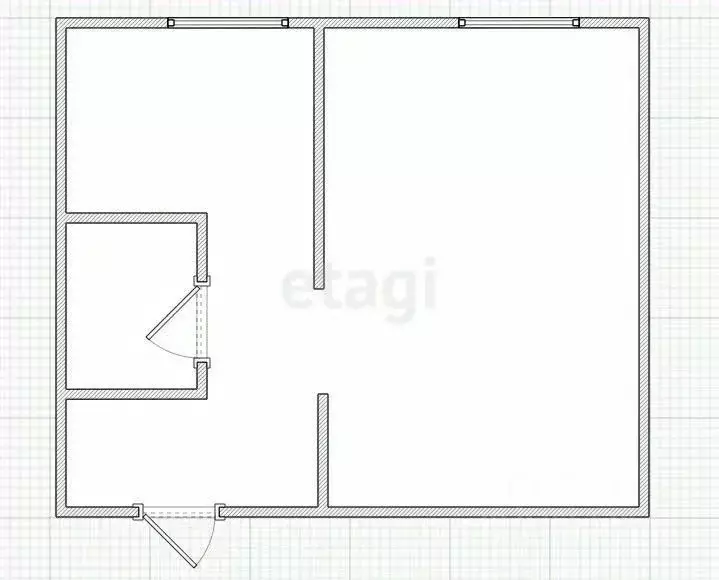 1-к кв. Татарстан, Казань ул. Четаева, 13к2 (33.1 м) - Фото 2