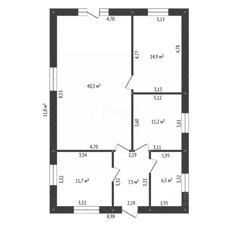 Дом в Башкортостан, Уфа городской округ, с. Нагаево 35 (95 м) - Фото 2