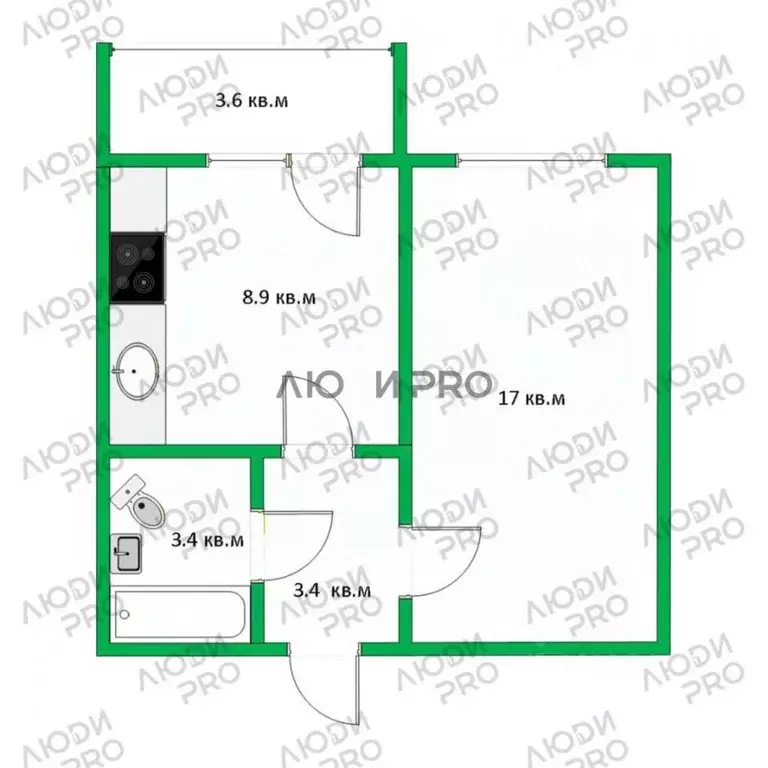 1-к кв. Кировская область, Киров ул. Анжелия Михеева, 16 (34.5 м) - Фото 2