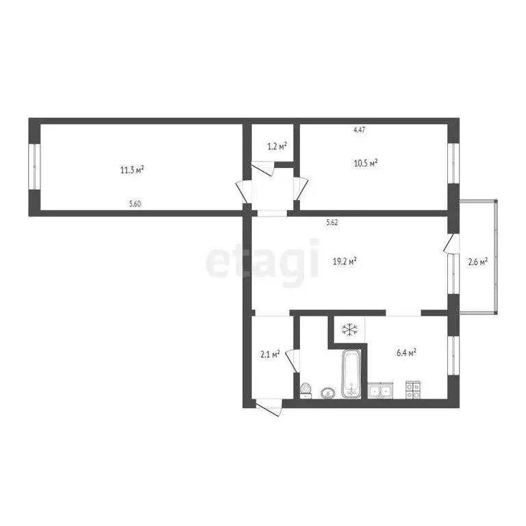 3-комнатная квартира: Самара, улица Авроры, 115 (56.5 м) - Фото 1
