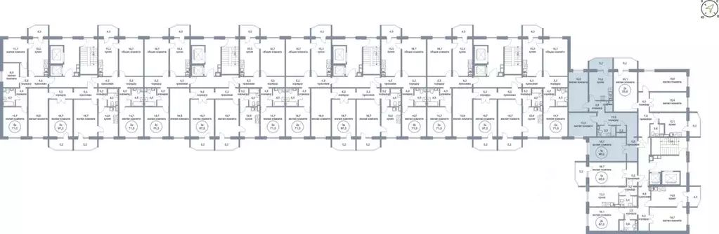3-к кв. Ханты-Мансийский АО, Нефтеюганск 17-й мкр, 7/1 (98.2 м) - Фото 1