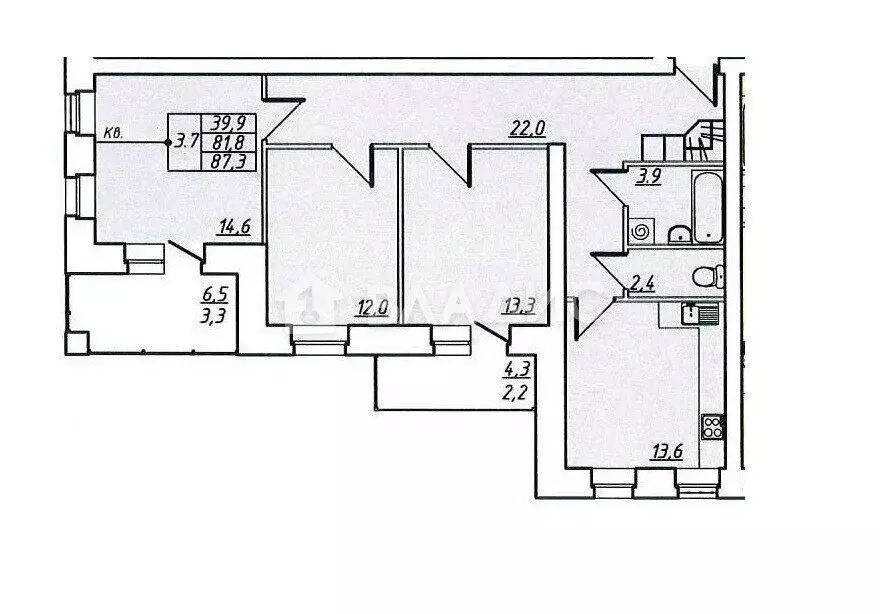 3-комнатная квартира: Вологда, Комсомольская улица, 35А (90.3 м) - Фото 0