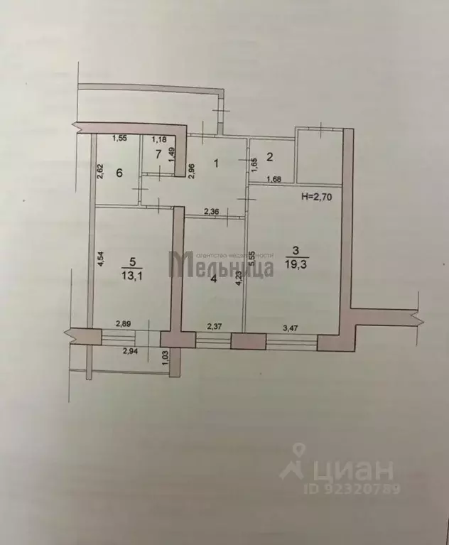 2-к кв. Волгоградская область, Волгоград Шауляйская ул., 4а (59.6 м) - Фото 2