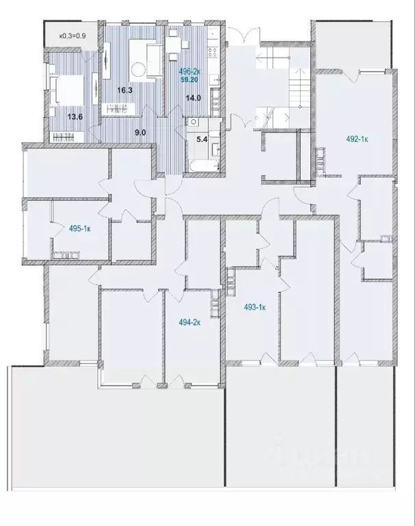 2-к кв. Калининградская область, Зеленоградск Атлантис жилой комплекс ... - Фото 2