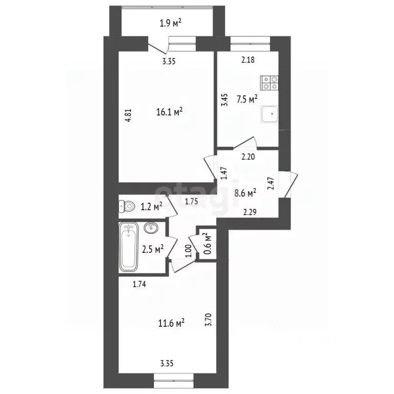2-к кв. Марий Эл, Йошкар-Ола ул. Васильева, 7 (50.0 м) - Фото 2