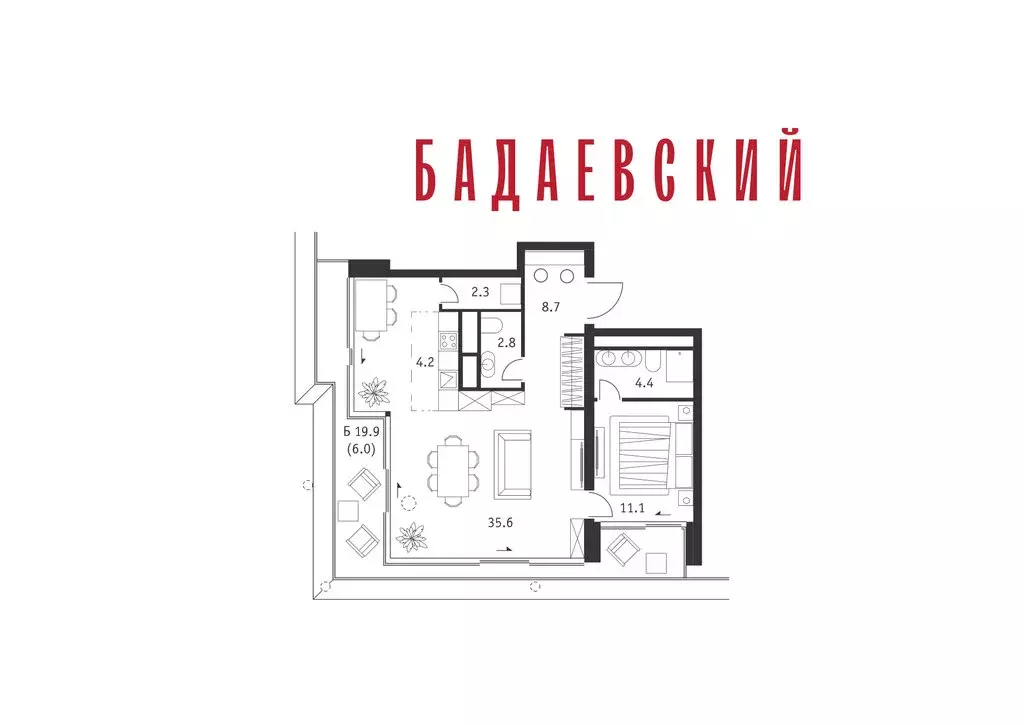 2-комнатная квартира: Москва, Кутузовский проспект, 12/1 (75.1 м) - Фото 2