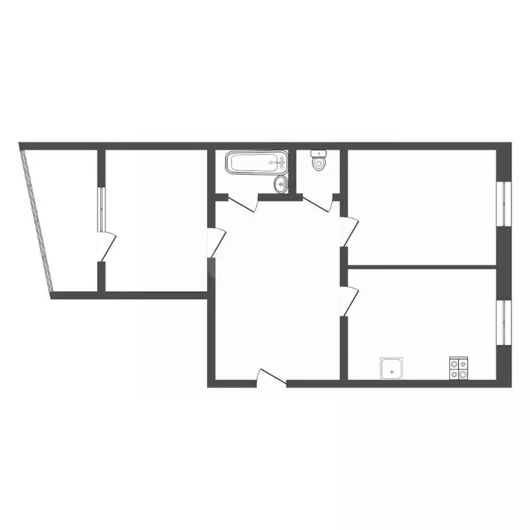 2-к кв. Тульская область, Тула ул. Самоварная, 3 (65.8 м) - Фото 2