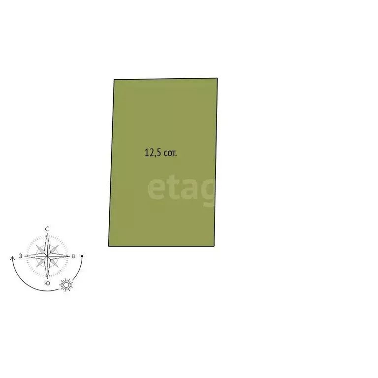 Участок в Белгород, Лазурная улица (12.5 м) - Фото 1