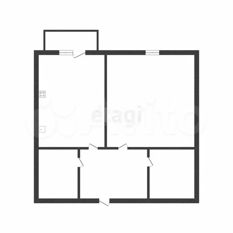 1-к. квартира, 38,8 м, 8/9 эт. - Фото 0