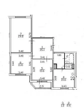 3-к кв. Санкт-Петербург Долгоозерная ул., 31 (73.3 м) - Фото 0