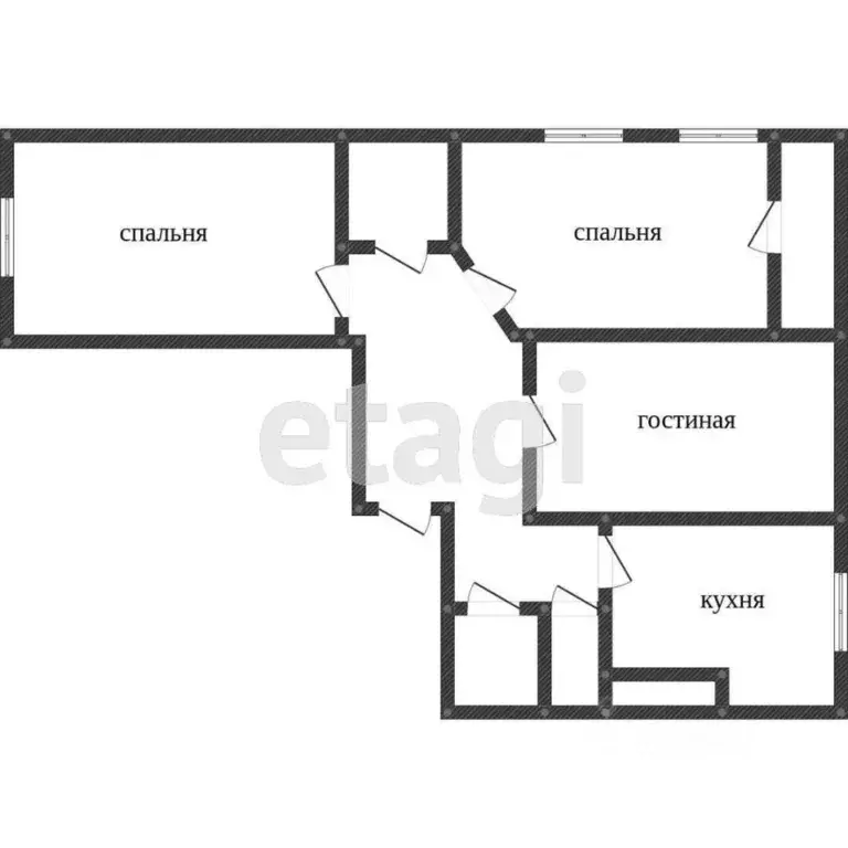 3-к кв. Калужская область, Калуга ул. Маяковского, 43 (69.0 м) - Фото 1