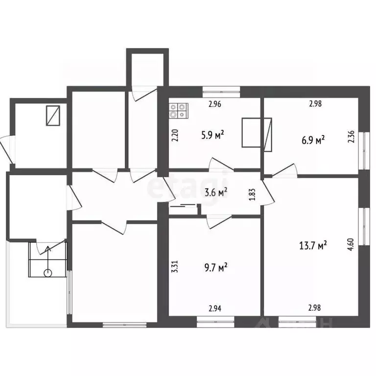 Дом в Псковская область, Порхов Зеленая ул., 8 (52 м) - Фото 1