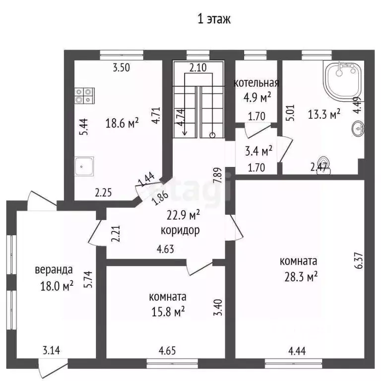 Дом в Татарстан, Мензелинск Социалистическая ул., 214Г (207 м) - Фото 2