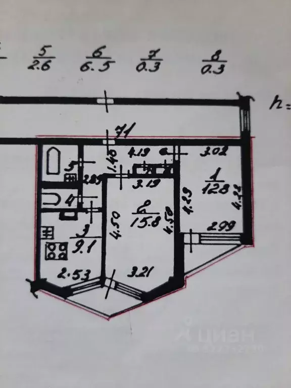 2-к кв. Санкт-Петербург Новосмоленская наб., 4 (48.4 м) - Фото 2