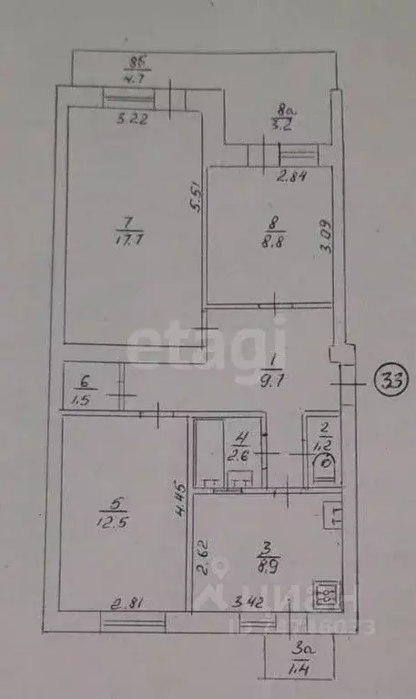 3-к кв. Крым, Черноморское пгт ул. Рыбацкая, 34А (63.5 м) - Фото 2