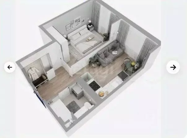 1-к кв. Пермский край, Пермь Целинная ул., 59к1 (34.7 м) - Фото 1