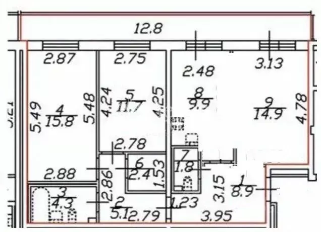 3-к кв. Санкт-Петербург Парашютная ул., 42к1 (74.8 м) - Фото 1