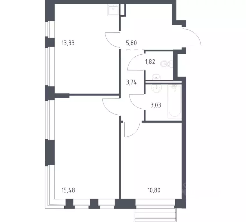 2-к кв. Московская область, Одинцовский городской округ, с. Лайково, ... - Фото 1