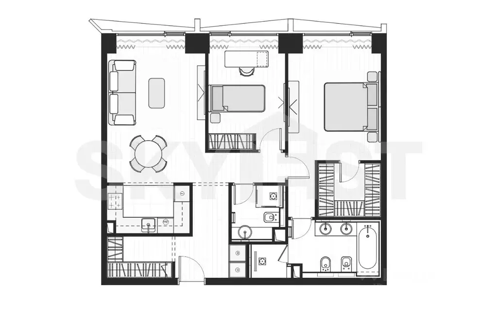 3-к кв. Москва Ленинградский просп., 37/7 (74.0 м) - Фото 2