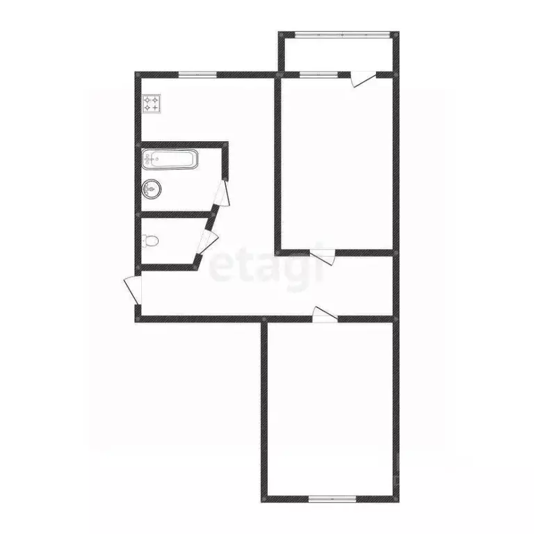 2-к кв. Иркутская область, Иркутск Байкальская ул., 290 (47.3 м) - Фото 1