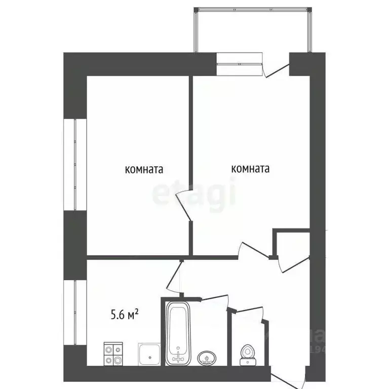 2-к кв. Мордовия, Саранск Серадзская ул., 18 (39.2 м) - Фото 1
