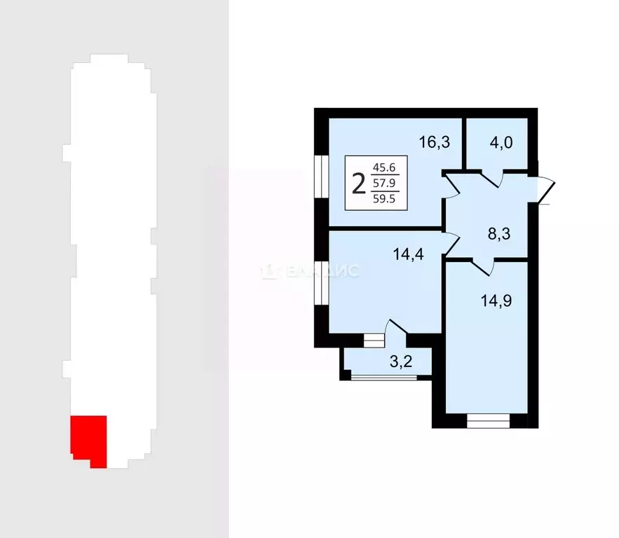2-к кв. Владимирская область, Суздаль Советская ул., 65 (59.5 м) - Фото 1
